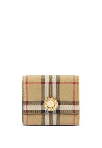 Burberry Check Small Folding Wallet - Toni neutri