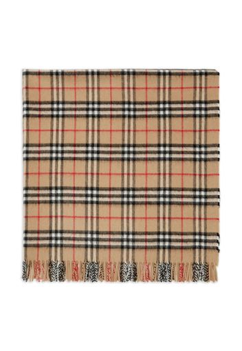 Burberry Kids Check Cashmere Baby Blanket - ARCHIVE BEIGE