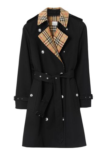 Burberry Vintage Check-trim trench coat - Nero