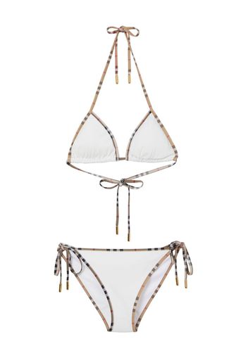 Burberry Vintage Check bikini set - Bianco