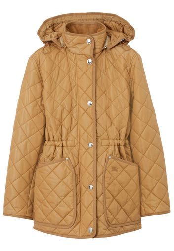 Burberry diamond-quilted hooded jacket - Toni neutri