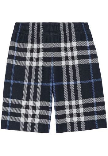 Burberry check-pattern straight-leg shorts - Nero