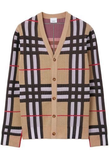 Burberry Vintage Check V-neck cardigan - Toni neutri