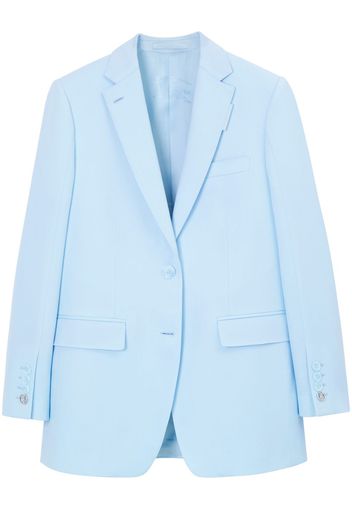 Burberry single-breasted wool blazer - Blu