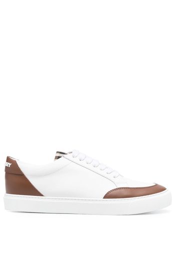 Burberry Vintage Check-pattern leather sneakers - Bianco