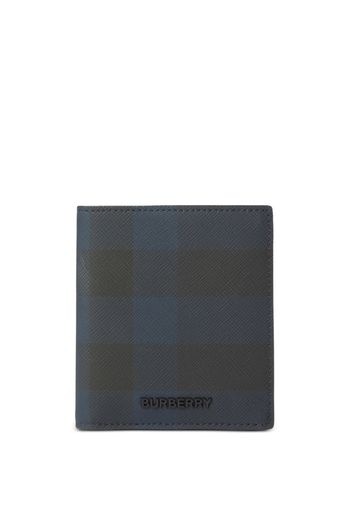 Burberry Portafoglio bi-fold a quadri - Blu