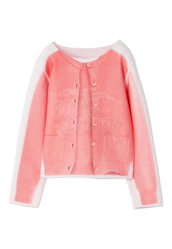 Burberry Kids Cardigan con stampa grafica - Rosa