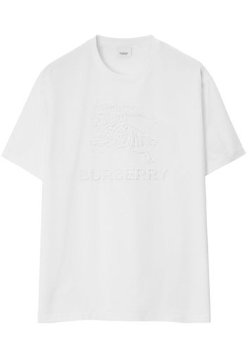 Burberry T-shirt con logo goffrato - Bianco