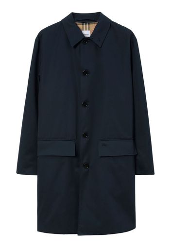 Burberry single-breasted cotton coat - Blu