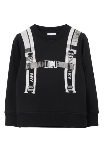 Burberry Kids Maglione con stampa zaino - Nero