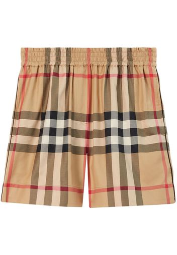 Burberry Vintage Check-pattern cotton shorts - Toni neutri