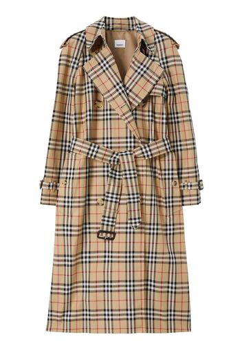 Burberry Vintage Check-print trench coat - Toni neutri