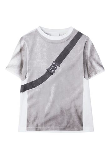 Burberry Kids Bag-print cotton T-shirt - Bianco