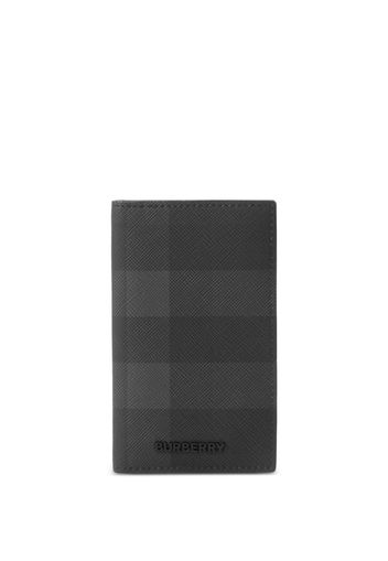 Burberry check-pattern leather wallet - Grigio