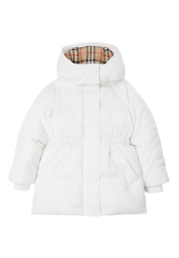 Burberry Kids hooded puffer jacket - Bianco