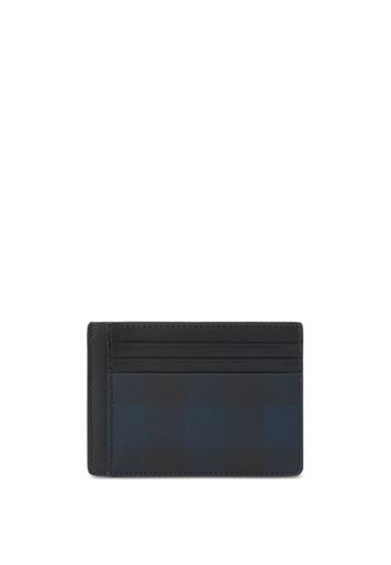 Burberry check-pattern clip card holder - Blu