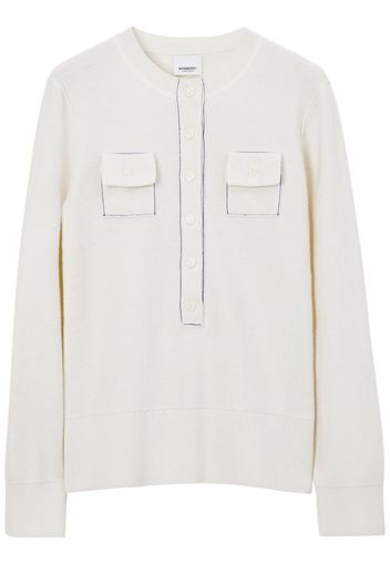 Burberry wool-blend long-sleeve top - Toni neutri