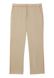 contrasting trim cropped trousers