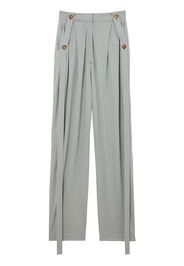 high-waisted tailored trousers