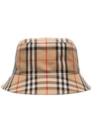 checked bucket hat