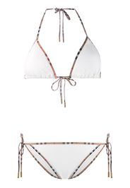 Burberry Vintage Check-trim bikini - WHITE