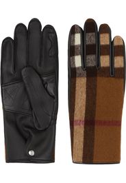 check-pattern gloves