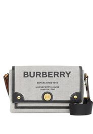 Burberry Note Horseferry-print canvas crossbody bag - Nero