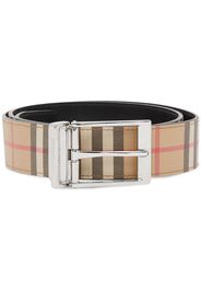 Burberry reversible check leather belt - Toni neutri