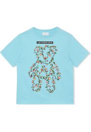 Burberry Kids T-shirt a fiori - Blu