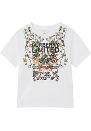 Burberry Kids T-shirt a fiori - Bianco