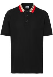 Burberry contrast-collar piqué polo shirt - Nero