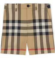 Burberry Kids Shorts a quadri - Marrone