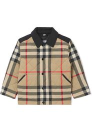 Burberry high-neck Kids Giacca con motivo Vintage Check - Toni neutri