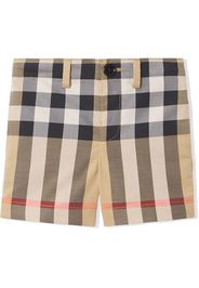 Burberry Kids Shorts sartoriali a quadri - Marrone