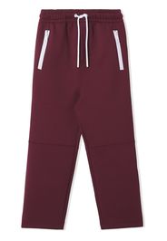 Burberry Kids Pantaloni sportivi con applicazione - Rosso