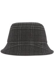 Burberry Cappello bucket a quadri - Grigio