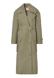 Burberry belted gabardine trench coat - Verde