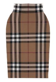 Burberry Vintage Check jacquard midi skirt - Marrone