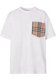 Burberry Vintage Check pocket cotton T-shirt - Bianco