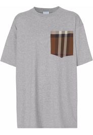 Burberry check-pocket T-shirt - Grigio