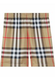 Burberry Shorts sportivi a quadri - Marrone