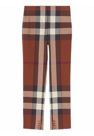 Burberry checked tailored trousers - Marrone