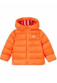 Burberry Kids Piumino con applicazione - Arancione