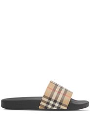 Burberry Sandali slides con motivo Vintage Check - Toni neutri