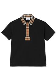 Burberry Kids Vintage Check polo shirt - Nero