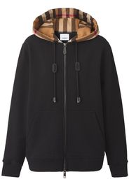 Burberry check cotton hoodie - Nero