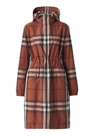 Burberry Signature Check-print parka coat - Marrone