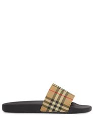 Burberry Vintage check print slides - Toni neutri