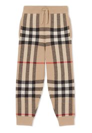 Burberry Kids Joggers con stampa Vintage Check - Toni neutri