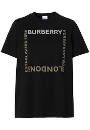 Burberry T-shirt con stampa Horseferry - Nero